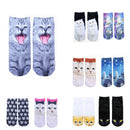 Lovely 3D Cat Print Socks 3D Animal Ankle Socks for Women