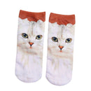 Lovely 3D Cat Print Socks 3D Animal Ankle Socks for Women