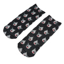 Pair of Cute 3D Cat Print Socks 3D Ankle Socks for Women
