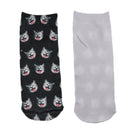 Pair of Cute 3D Cat Print Socks 3D Ankle Socks for Women