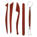 5pcs Set Pottery Clay Ceramics Wood Molding Tool Carving Sculpture Making Kit