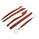 5pcs Set Pottery Clay Ceramics Wood Molding Tool Carving Sculpture Making Kit