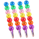 Pack of 4 Removable Colorful Smiling Face Ice Sugar Gourd Shape Crayons