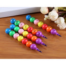 Pack of 4 Removable Colorful Smiling Face Ice Sugar Gourd Shape Crayons