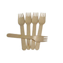 Pack of 100 Birch Wooden Disposable Cutlery Kit Wood Forks