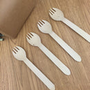 Pack of 100 Birch Wooden Disposable Cutlery Kit Wood Spork