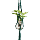Retro Hand Crafted 4 Legs Macrame Jute Rope Plant Pot Holders Hanger Home Garden Supplies 90cm Green