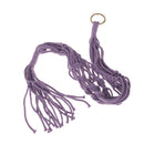Retro Hand Crafted 4 Legs Macrame Jute Rope Plant Pot Holders Hanger Home Garden Supplies 90cm Purple