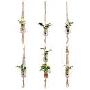 4 Legs Macrame Jute Rope Plant Holder Flower Pot Hanger Basket 100cm