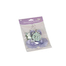 Pack of 6PCS Paper Flowers for Card Making Scrapbooking Craft Project Art DIY Embellishment Purple