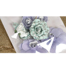Pack of 6PCS Paper Flowers for Card Making Scrapbooking Craft Project Art DIY Embellishment Purple
