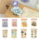 Pack of 6PCS Paper Flowers for Card Making Scrapbooking Craft Project Art DIY Embellishment Purple