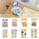 Pack of 6PCS Paper Flowers for Card Making Scrapbooking Craft Project Art DIY Embellishment Purple