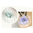 Pack of 6PCS Paper Flowers for Card Making Scrapbooking Craft Project Art DIY Embellishment Purple