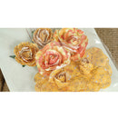 Pack of 6PCS Paper Flowers for Card Making Scrapbooking Craft Project Art Embellishment Orange