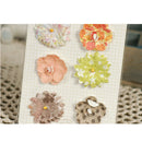 Mulyi-color Paper Flowers 6pcs Cards Crafts Embellishment
