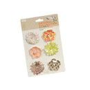 Mulyi-color Paper Flowers 6pcs Cards Crafts Embellishment