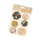 Paper Flowers 6pcs Cards Art Crafts Embellishment Mixed Color