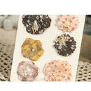 Paper Flowers 6pcs Cards Art Crafts Embellishment Mixed Color