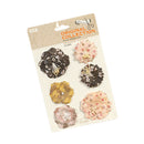 Paper Flowers 6pcs Cards Art Crafts Embellishment Mixed Color