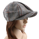 Newsboy Golf Flat Gatsby Tweed Sun Hat Country Beret Baker Cap Grey