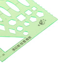 Green Plastic Drafting Drawing Tool Ruler Geometric Oval Template for Students 1