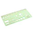 Green Plastic Drafting Drawing Tool Ruler Geometric Oval Template for Students 2