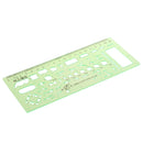 Green Plastic Drafting Drawing Tool Ruler Geometric Oval Template for Students 4