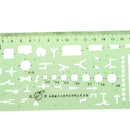 Green Plastic Drafting Drawing Tool Ruler Geometric Oval Template for Students 4