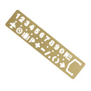 Numbers Symbols Template Ruler Drafting Drawing Stencil for DIY Crafts Kids Toys