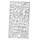 Metal Graphics Drawing Template Ruler Stencil Tool for DIY Crafts Kids Toys