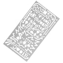 Metal Graphics Drawing Template Ruler Stencil Tool for DIY Crafts Kids Toys