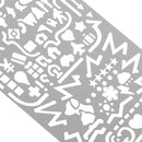 Metal Graphics Drawing Template Ruler Stencil Tool for DIY Crafts Kids Toys