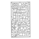 Metal Graphics Drawing Template Ruler Stencil Tool for DIY Crafts Kids Toys