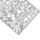 Metal Graphics Drawing Template Ruler Stencil Tool for DIY Crafts Kids Toys