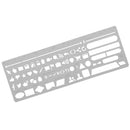 Symbols Template Ruler Drafting Drawing Stencil for DIY Craft Tool Kids Toys Silver