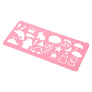 4pcs Assorted Plastic Students Children Templates Drawing Ruler Tools Multicolor