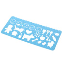 4pcs Assorted Plastic Students Children Templates Drawing Ruler Tools Multicolor