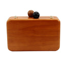 New Vintage Wooden Clutch Evening Bag Lady Girls Wedding Party Bags Mini Handbag