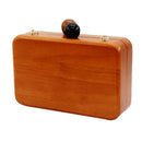 New Vintage Wooden Clutch Evening Bag Lady Girls Wedding Party Bags Mini Handbag