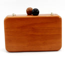 New Vintage Wooden Clutch Evening Bag Lady Girls Wedding Party Bags Mini Handbag
