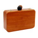 New Vintage Wooden Clutch Evening Bag Lady Girls Wedding Party Bags Mini Handbag