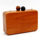New Vintage Wooden Clutch Evening Bag Lady Girls Wedding Party Bags Mini Handbag