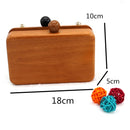 New Vintage Wooden Clutch Evening Bag Lady Girls Wedding Party Bags Mini Handbag