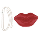 Fashion Red Lip Evening Bag For Women Mini Crossbody Purse Shoulderbag