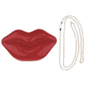 Fashion Red Lip Evening Bag For Women Mini Crossbody Purse Shoulderbag
