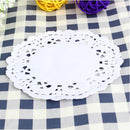 100Pcs Paper Doilies White Round Hollow Lace Paper Doily Cakes Paper Pads