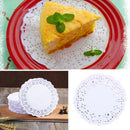 100Pcs Paper Doilies White Round Hollow Lace Paper Doily Cakes Paper Pads