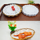 100Pcs Paper Doilies White Round Hollow Lace Paper Doily Cakes Paper Pads