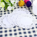 100Pcs Paper Doilies White Round Hollow Lace Paper Doily Cakes Paper Pads
